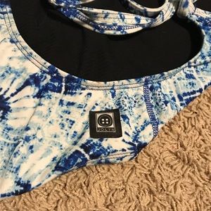 Jolyn Onesie Tie Back Blue White 26 RARE